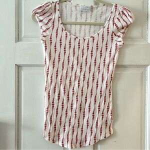 Arizona white and pink floral print top Size M #floral #summer